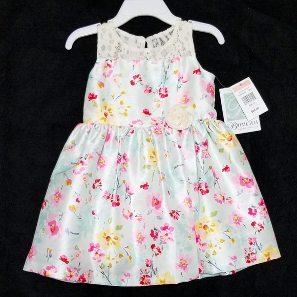 Bonnie Jean Other - NWT Bonnie Jean 2T blue / green floral spring dress, Easter dress, formal dress